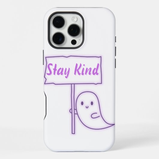 Blijf vriendelijk spook iPhone hoesje (Achterkant)