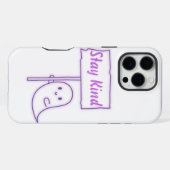 Blijf vriendelijk spook iPhone hoesje (Achterkant horizontaal)