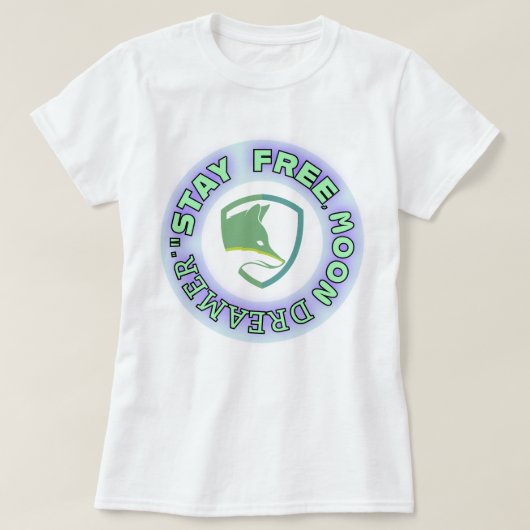 Blijf vrij Moon Dreamer | phozos | frase T-shirt (Design voorkant)