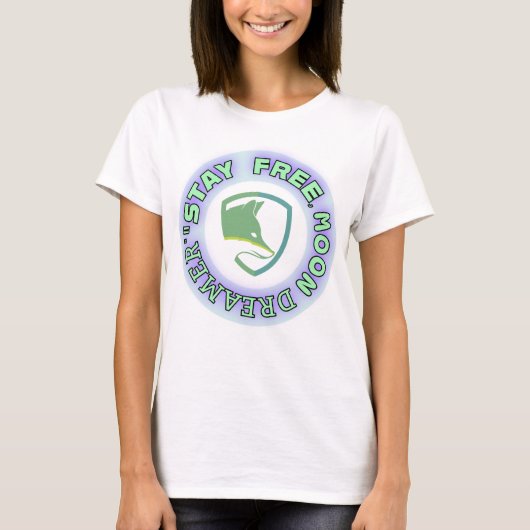 Blijf vrij Moon Dreamer | phozos | frase T-shirt (Voorkant)