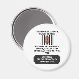 Blijf vrij om de democratie te verdedigen tegen le magneet