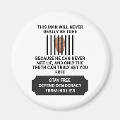 Blijf vrij om de democratie te verdedigen tegen le magneet (Voorkant)