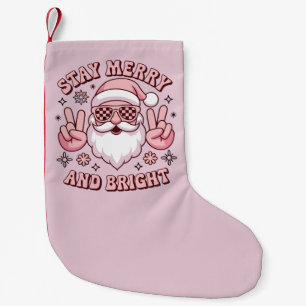 Blijf vrolijk en helder Kerstmis lelijke Kerstmis Kleine Kerstsok