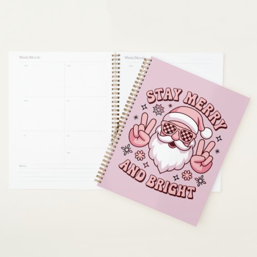 Blijf vrolijk en helder Kerstmis lelijke Kerstmis  Planner (Display)