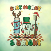 Blijf vrolijk en helder tandheelkundig raamsticker (Vel 3)