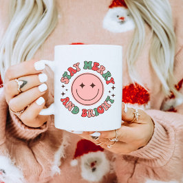 Blijf vrolijk & helder Kerstmis Koffiemok