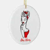 Blijf vrolijk keramisch ornament (Rechts)