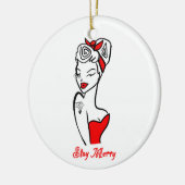 Blijf vrolijk keramisch ornament (Links)