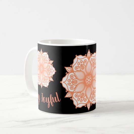 Blijf vrolijk Wild Soul Mandala Koffiemok (Voorkant links)