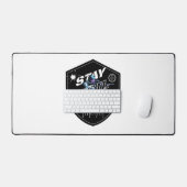 "Blijf waakzaam - gedurfd Motivatie ontwerp" Bureaumat (Keyboard & Muis)