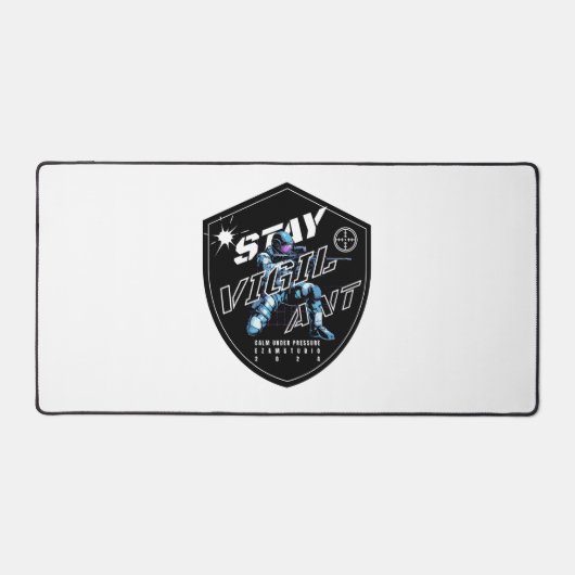 "Blijf waakzaam - gedurfd Motivatie ontwerp" Bureaumat (Voorkant)