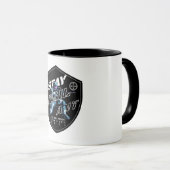 "Blijf waakzaam - gedurfd Motivatie ontwerp" Mok (Voorkant rechts)