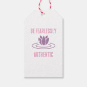 Blijf waar, blijf vet: onbevreesd authentiek" cadeaulabel (Voorkant)