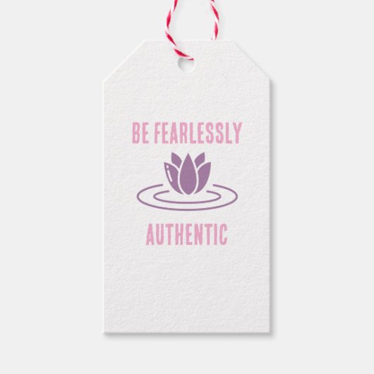 Blijf waar, blijf vet: onbevreesd authentiek" cadeaulabel (Voorkant)