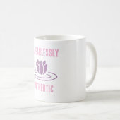 Blijf waar, blijf vet: onbevreesd authentiek" koffiemok (Voorkant rechts)