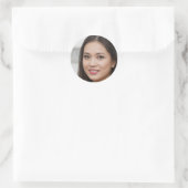 Blijf waar ronde sticker (Tas)