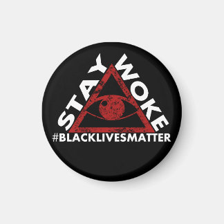 Blijf wakker #blacklivesmatter Protest verontrust Magneet