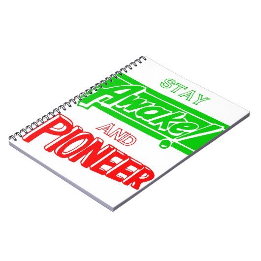 Blijf wakker en pioneer notitieboek (Linkerzijde)