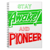 Blijf wakker en pioneer notitieboek (Voorkant)