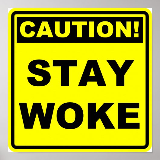 Blijf Wakker Meme Poster Bord Spandoek (Voorkant)