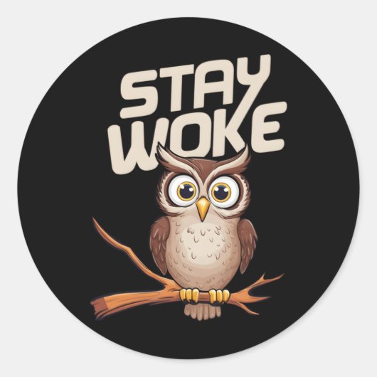 Blijf wakker Sticker (Voorkant)