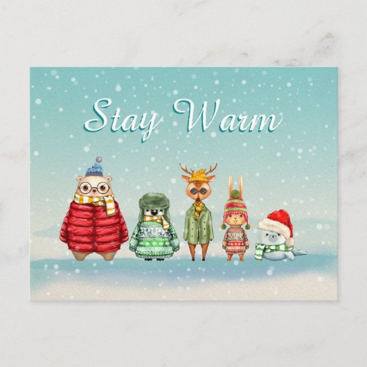 Blijf Warm Briefkaart (Voorkant)