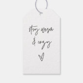 Blijf Warm & Cozy Kraft Gift Label Cadeaulabel (Achterkant)