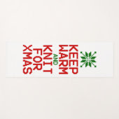Blijf Warm en Brei voor Kerstmis Yogamat (Voorkant (horizontaal))