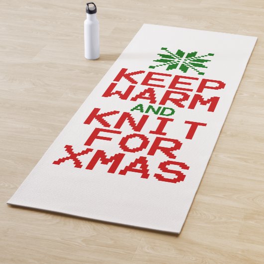 Blijf Warm en Brei voor Kerstmis Yogamat (In situ)