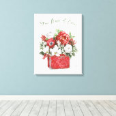 Blijf Warm en Cozy Canvas Afdruk (Insitu (Houten vloer))