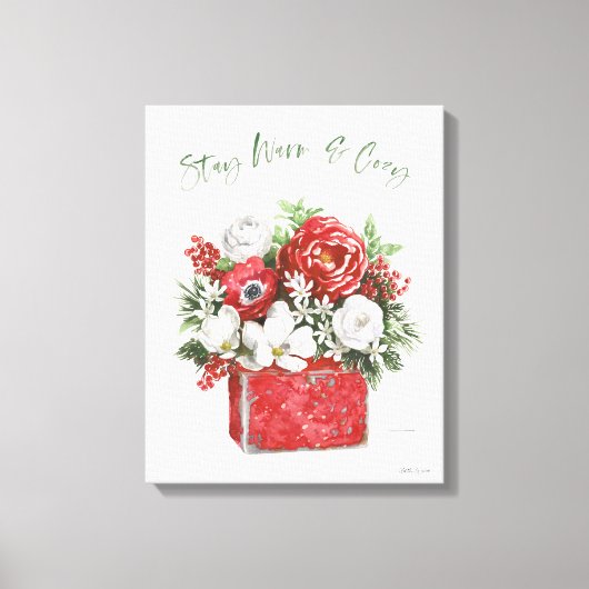 Blijf Warm en Cozy Canvas Afdruk (Voorkant)