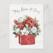 Blijf Warm en Cozy Feestdagenkaart (Voorkant)