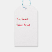 Blijf warm & gezellig / Kerstmonster / gepersonali Cadeaulabel (Achterkant)