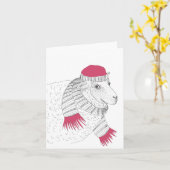 Blijf warm schapen kaart (Gele Bloem)