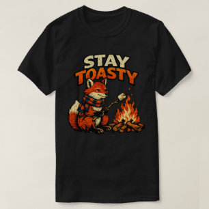 “Blijf warm ” Slimme Vos ontwerp  T-shirt