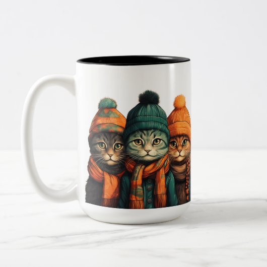 Blijf Warm Tweekleurige Koffiemok (Links)