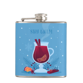 Blijf Warm Winter Snow Cute Fun Drink Gift Heupfles