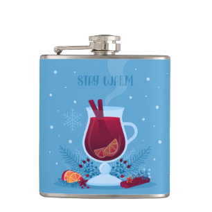 Blijf Warm Winter Snow Cute Fun Drink Gift Heupfles
