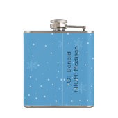 Blijf Warm Winter Snow Cute Fun Drink Gift Heupfles (Achterkant)