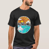 Blijf Wavy Baby  Retro Hippies Surfer 60 s 70 T-shirt (Voorkant)