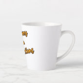 "Blijf weg van afleiding" Focus op Doel Latte Mok (Rechts)