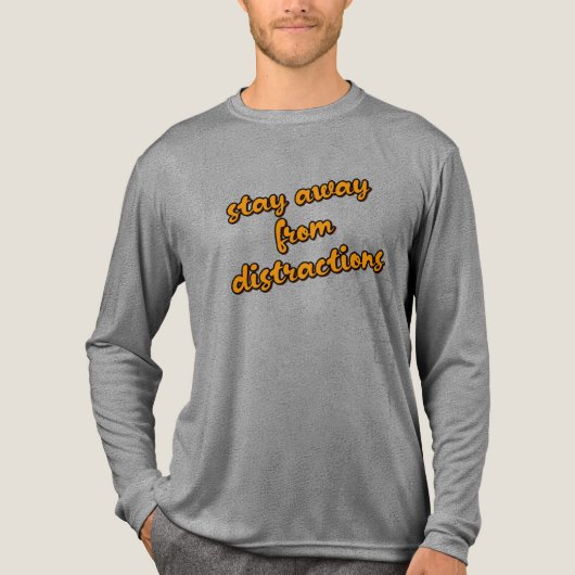 "Blijf weg van afleiding" Focus op Doel Tri-Blend Shirt (Voorkant volledig)