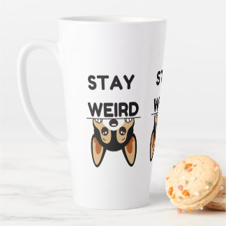 Blijf Weir Funny Boston Terrier Cartoon Hond Latte Mok