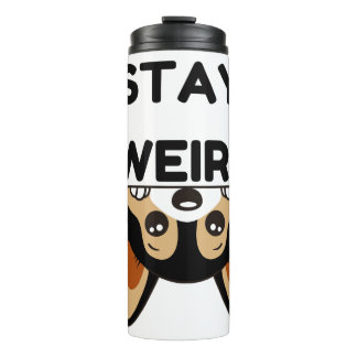 Blijf Weir Funny Boston Terrier Cartoon Hond Thermosbeker