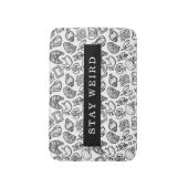 Blijf Weird Black & White Human Anatomlogy Biology Badmat (Voorkant Verticaal)