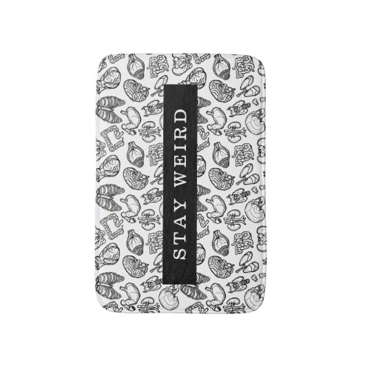 Blijf Weird Black & White Human Anatomlogy Biology Badmat (Voorkant Verticaal)