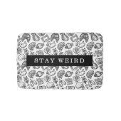 Blijf Weird Black & White Human Anatomlogy Biology Badmat (Voorkant)