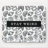 Blijf Weird Black & White Human Anatomlogy Biology Muismat (Voorkant)