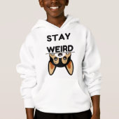 Blijf Weird Grappige Boston Terrier Cartoon Hond  (Voorkant)