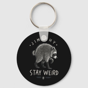 Blijf Weird Jimothy Raccoon Uit Seattle Afval Sleutelhanger